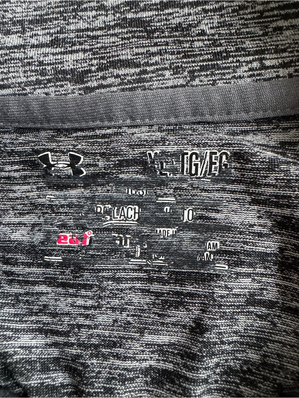 Under Armour Black and Gray Space-Dye Athletic Pullover Size XL - Picture 5 of 8